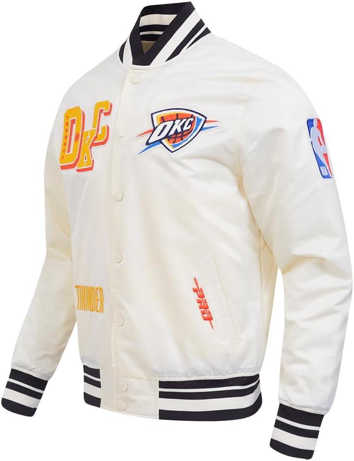 imagePro Standard Mens NBA Best Of Satin JacketEggshell Black