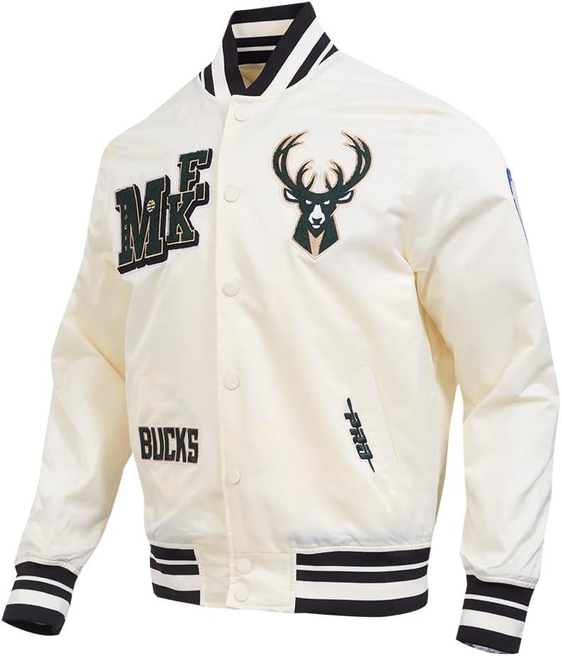 imagePro Standard Mens NBA Best Of Satin JacketEggshell Black