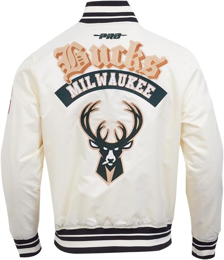 imagePro Standard Mens NBA Best Of Satin JacketEggshell Black