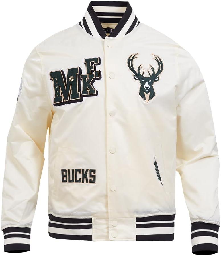 imagePro Standard Mens NBA Best Of Satin JacketEggshell Black