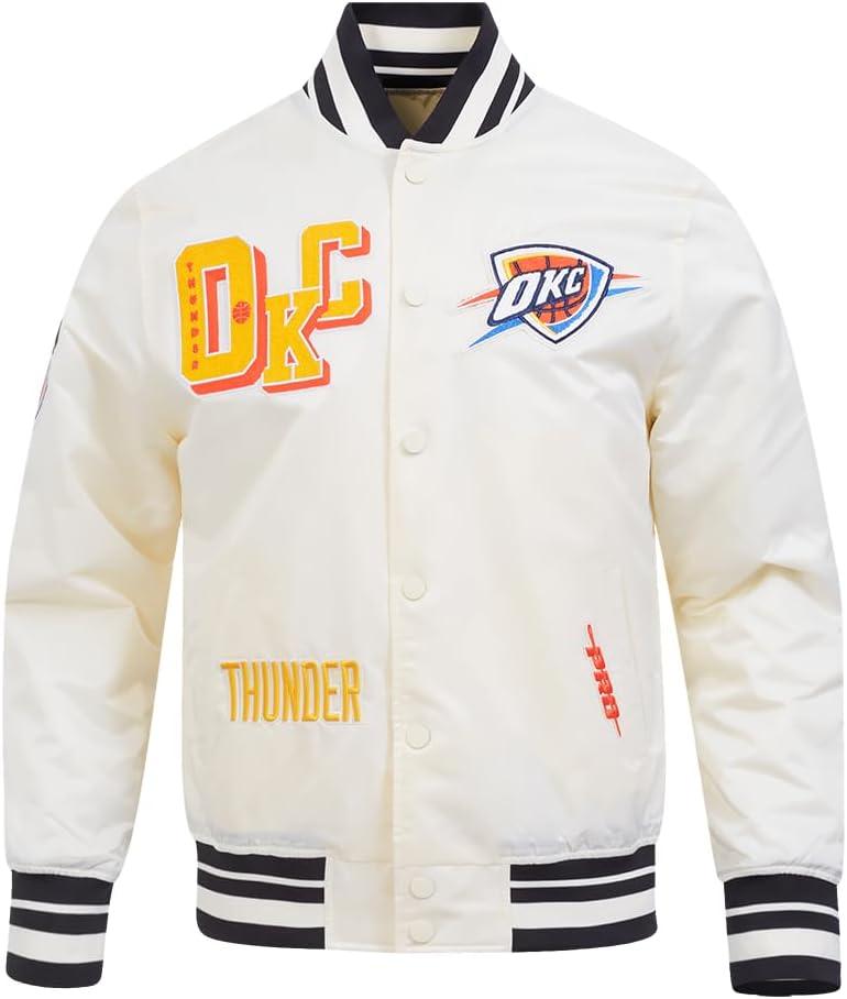 imagePro Standard Mens NBA Best Of Satin JacketEggshell Black