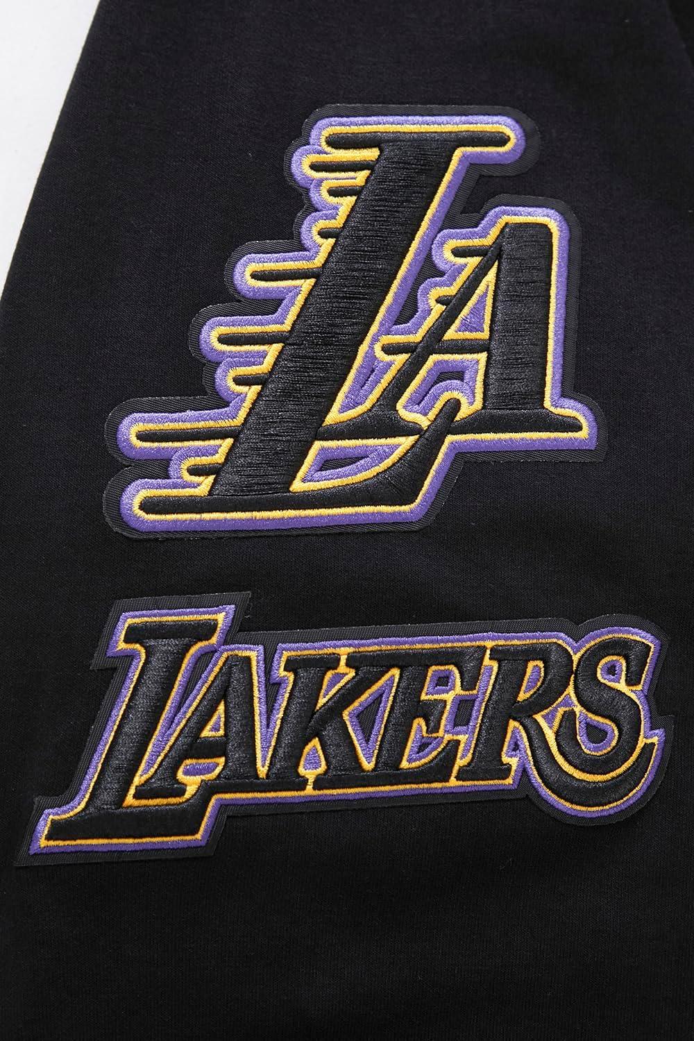 imagePro Standard Mens NBA Classic Chenille Cotton Double Knit Full Zip HoodieBlack