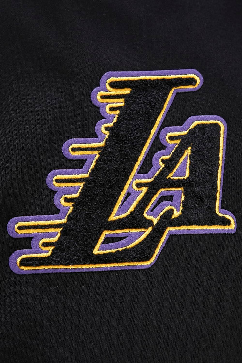 imagePro Standard Mens NBA Classic Chenille Cotton Double Knit Full Zip HoodieBlack