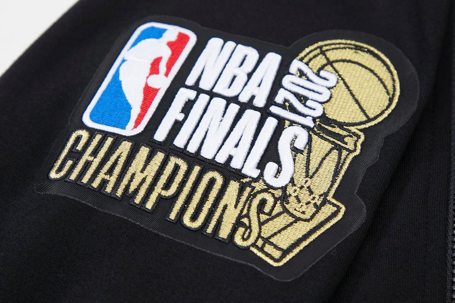 imagePro Standard Mens NBA Classic Chenille Cotton Double Knit Full Zip HoodieBlack