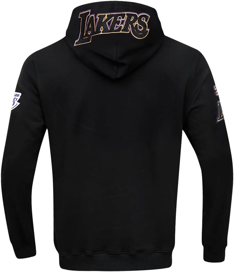 imagePro Standard Mens NBA Classic Chenille Cotton Double Knit Full Zip HoodieBlack
