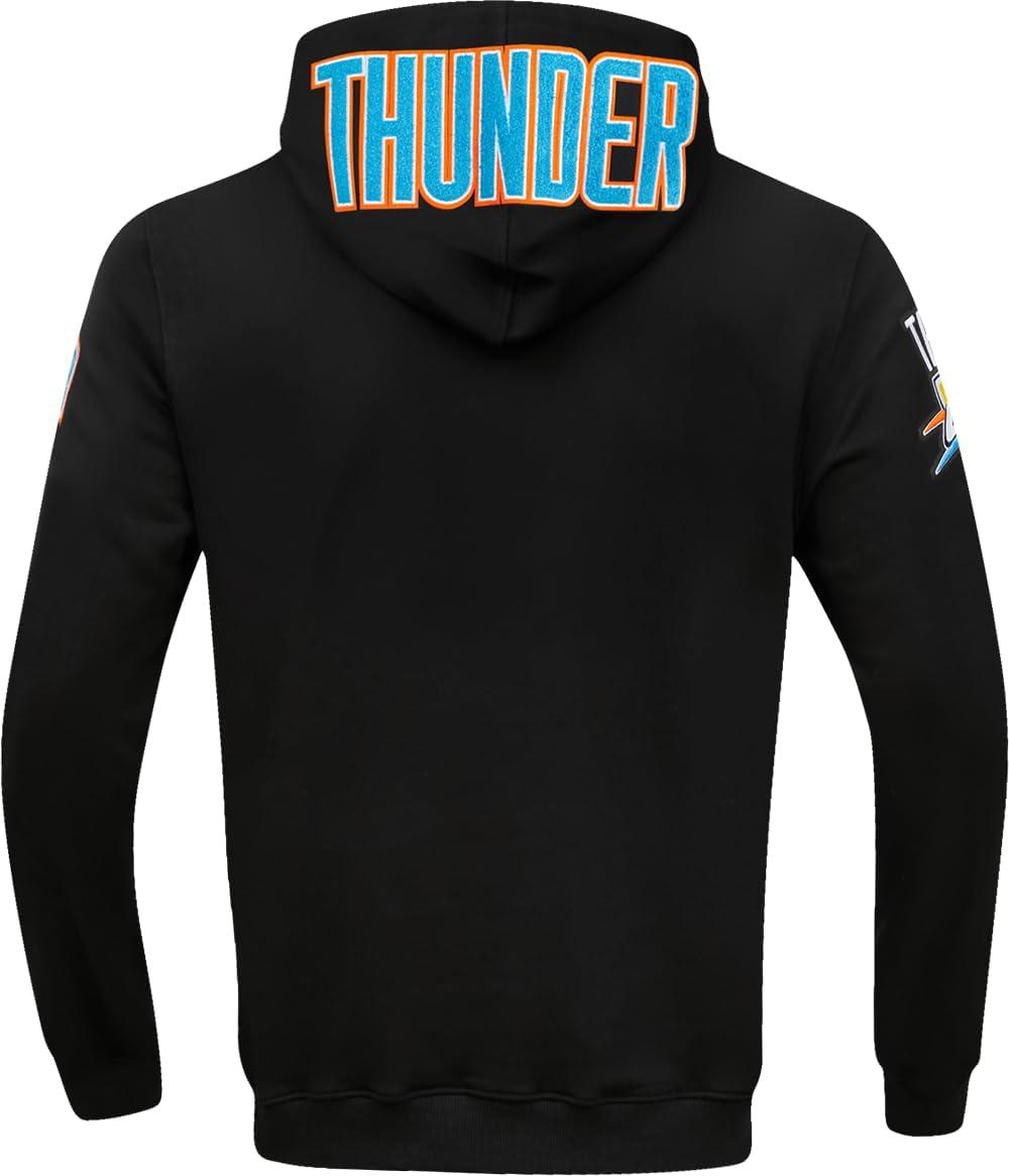 imagePro Standard Mens NBA Classic Chenille Cotton Double Knit Full Zip HoodieBlack