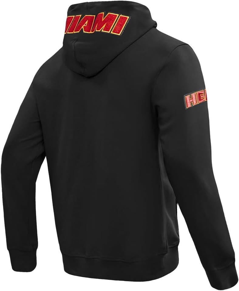 imagePro Standard Mens NBA Classic Chenille Cotton Double Knit Full Zip HoodieBlack