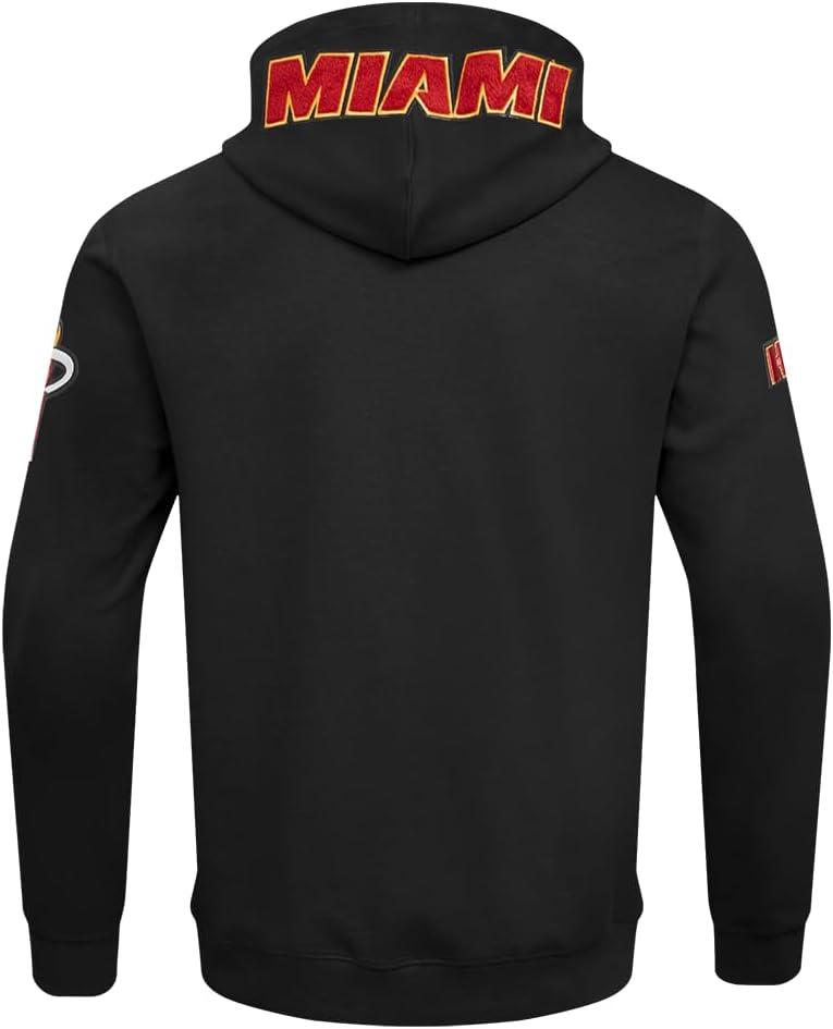 imagePro Standard Mens NBA Classic Chenille Cotton Double Knit Full Zip HoodieBlack