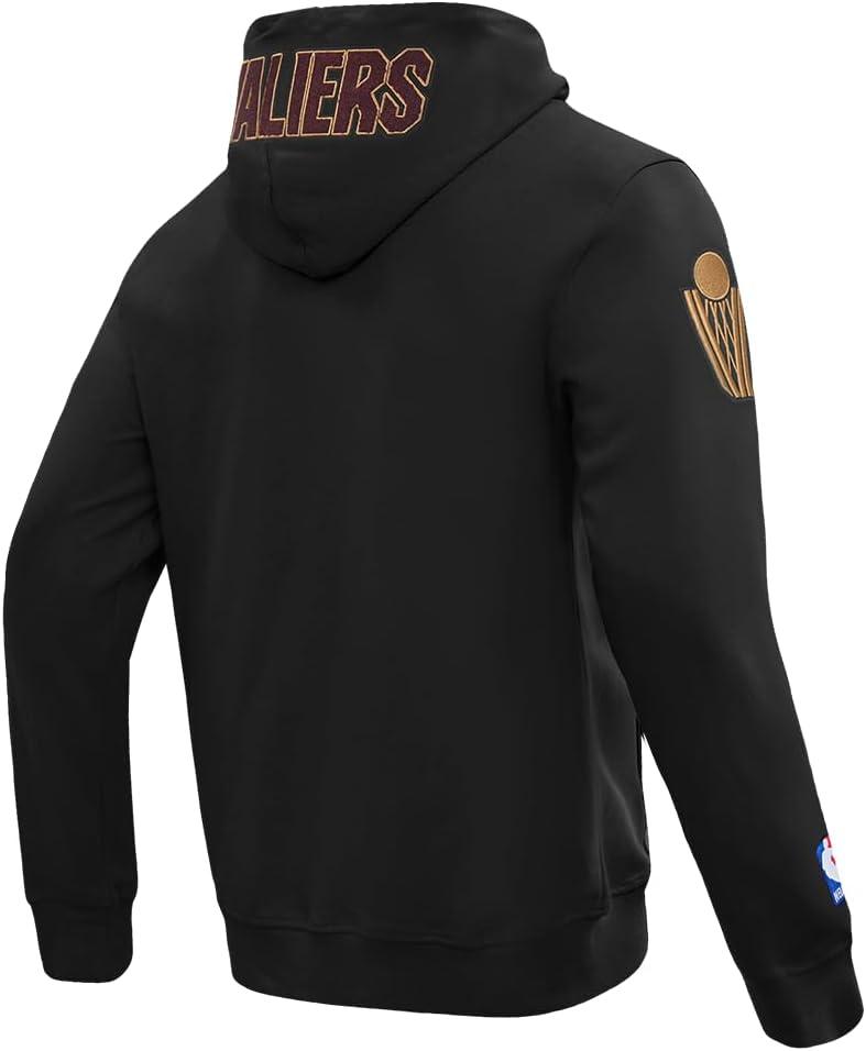 imagePro Standard Mens NBA Classic Chenille Cotton Double Knit Full Zip HoodieBlack