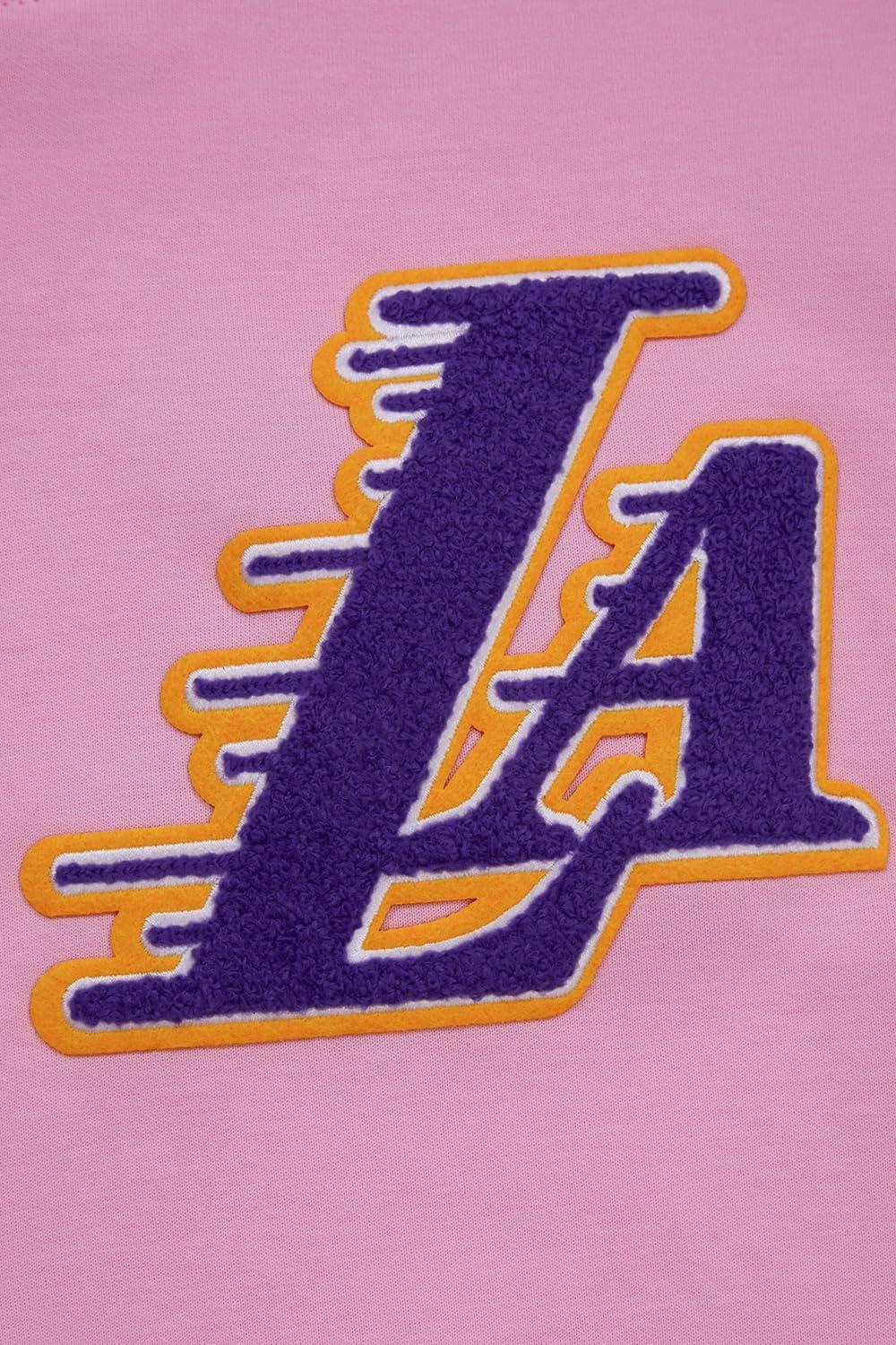 imagePro Standard Mens NBA Classic Chenille Cotton Double Knit Full Zip HoodiePink