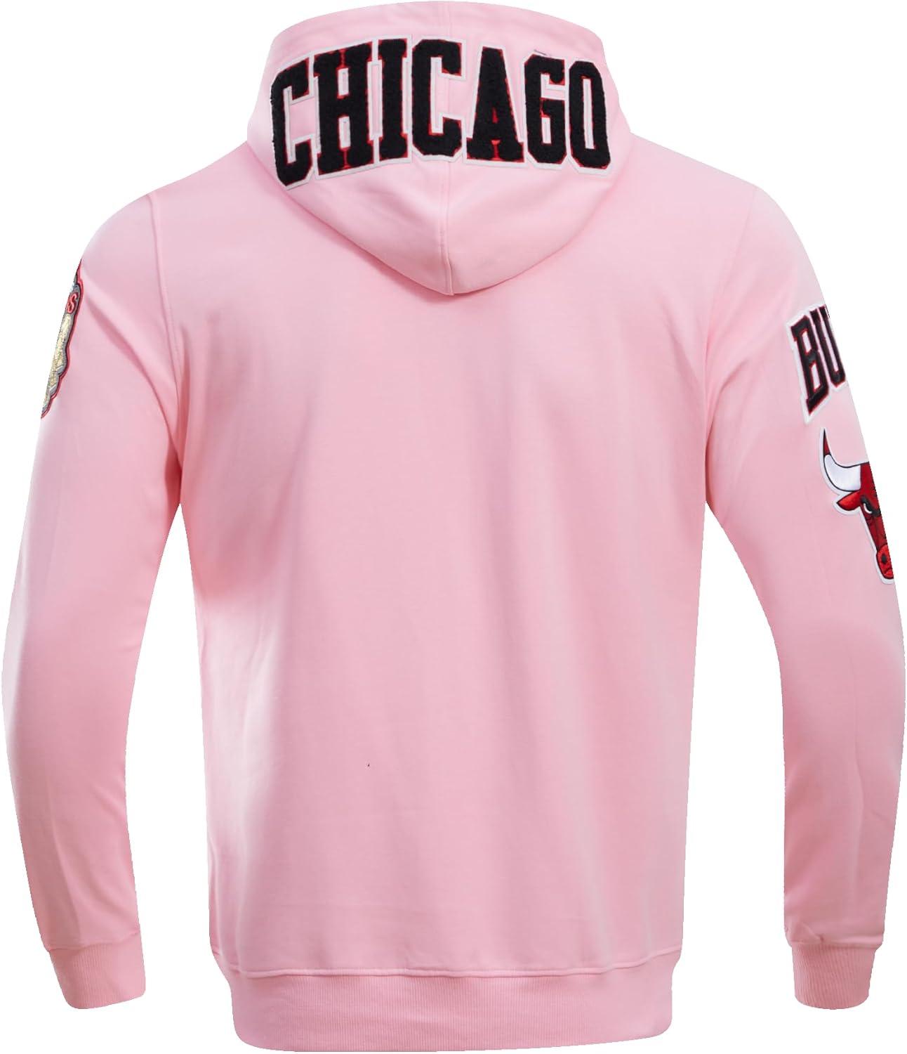 imagePro Standard Mens NBA Classic Chenille Cotton Double Knit Full Zip HoodiePink