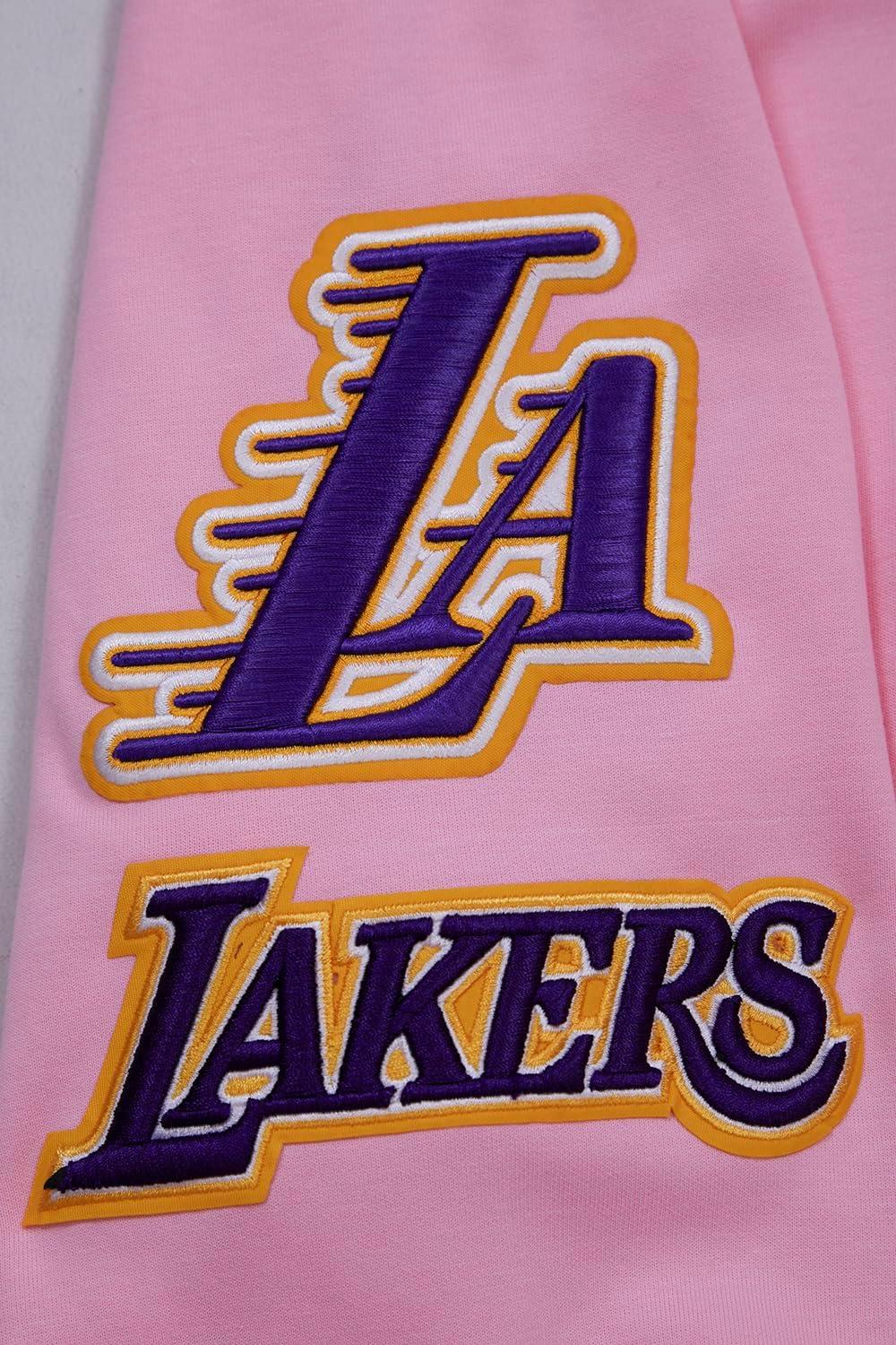 imagePro Standard Mens NBA Classic Chenille Cotton Double Knit Full Zip HoodiePink