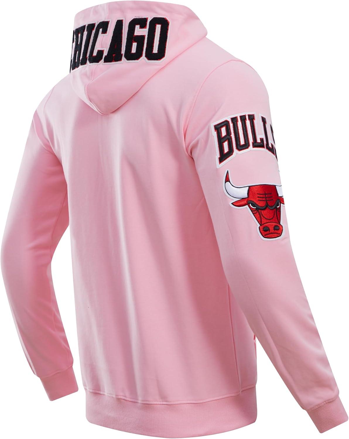 imagePro Standard Mens NBA Classic Chenille Cotton Double Knit Full Zip HoodiePink