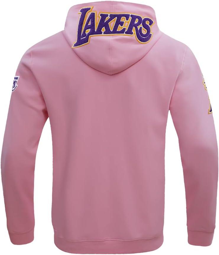 imagePro Standard Mens NBA Classic Chenille Cotton Double Knit Full Zip HoodiePink