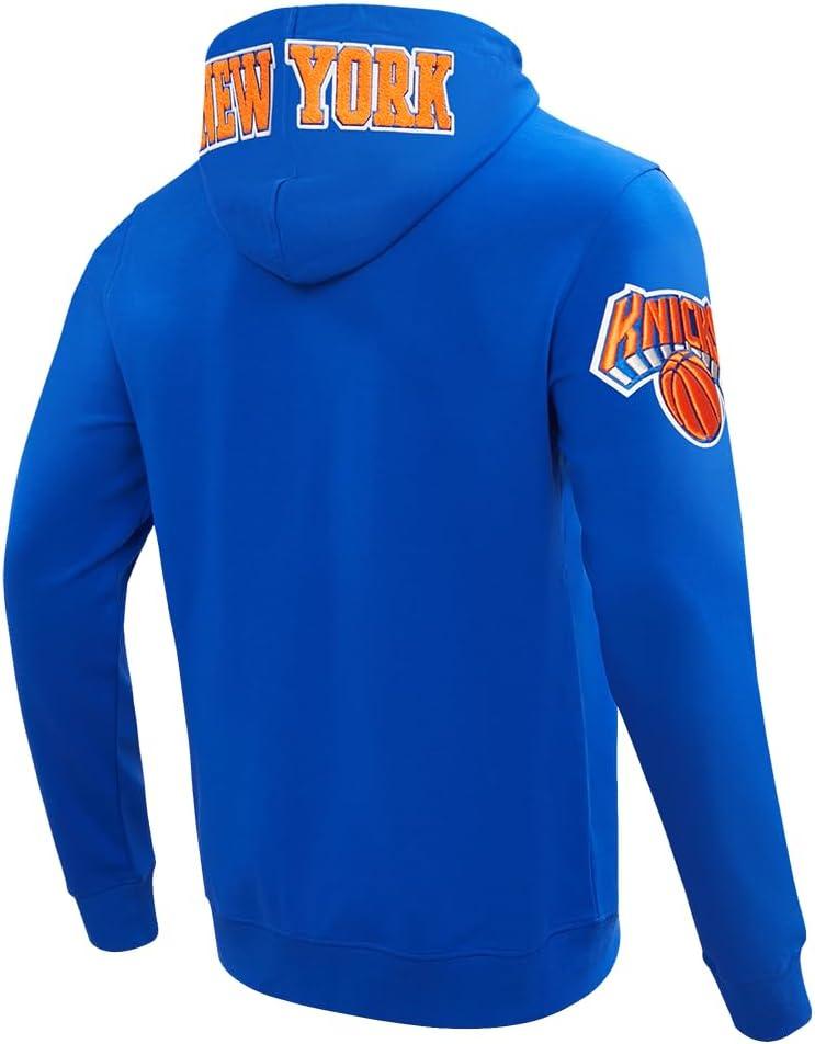 imagePro Standard Mens NBA Classic Chenille Cotton Double Knit Full Zip HoodieRoyal Blue