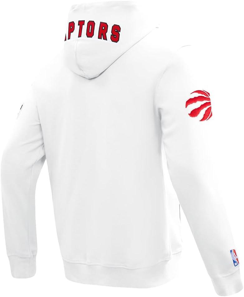 imagePro Standard Mens NBA Classic Chenille Cotton Double Knit Full Zip HoodieWhite