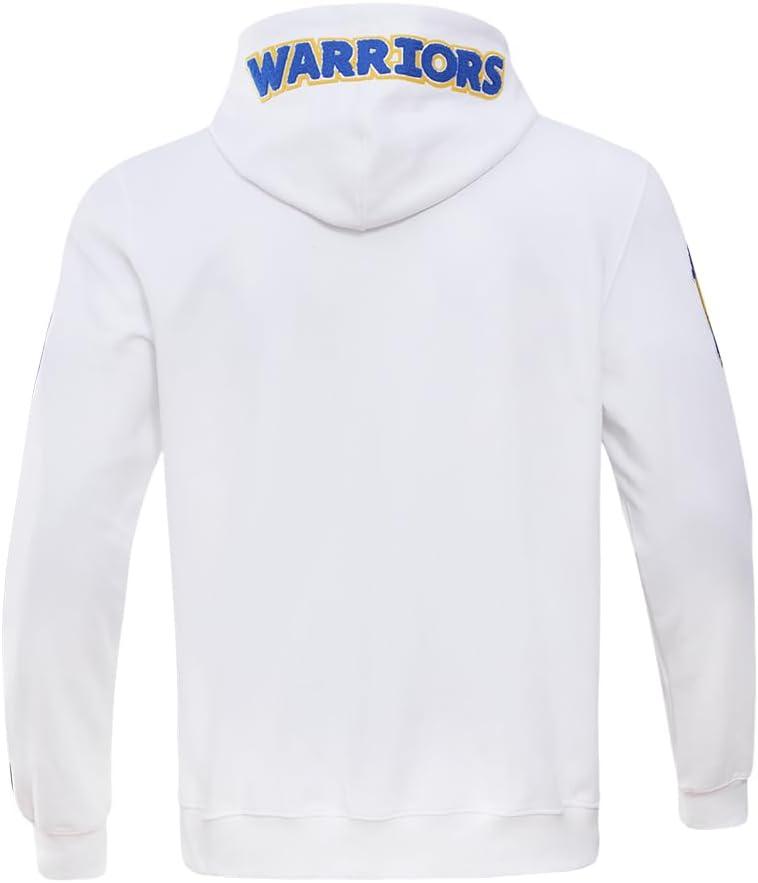 imagePro Standard Mens NBA Classic Chenille Cotton Double Knit Full Zip HoodieWhite