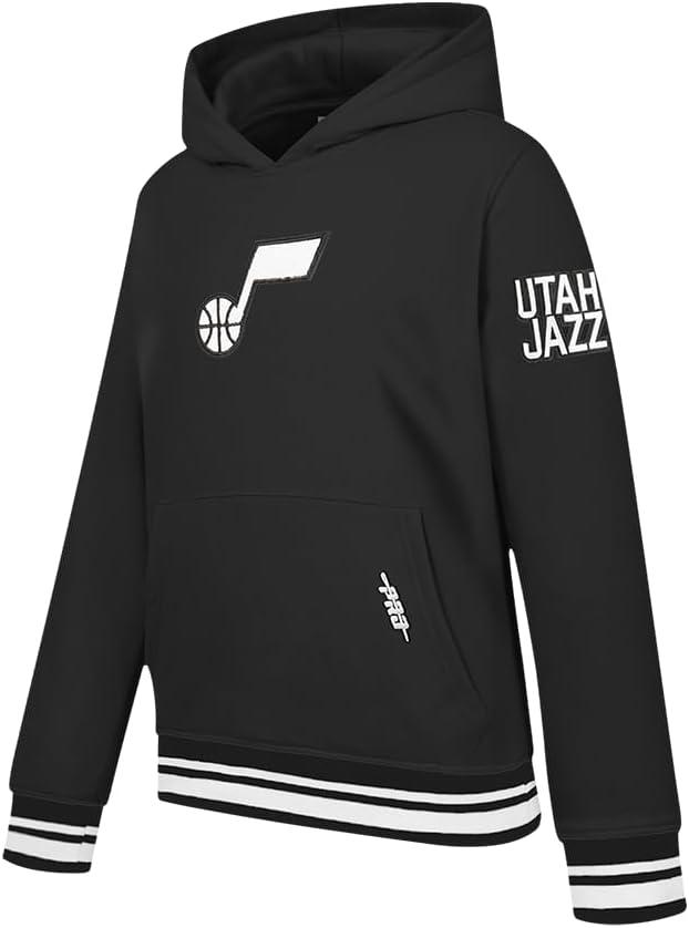 imagePro Standard Mens NBA Classic Chenille Cotton Double Knit Full Zip HoodieWhite