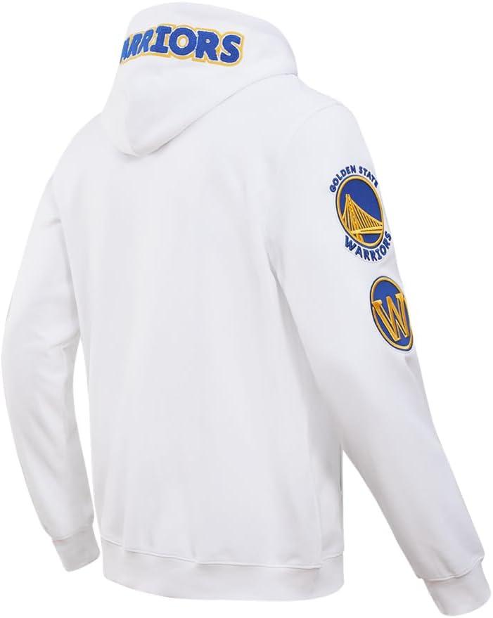 imagePro Standard Mens NBA Classic Chenille Cotton Double Knit Full Zip HoodieWhite