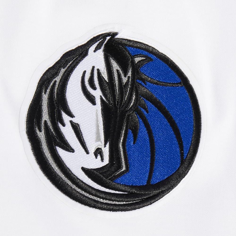 imagePro Standard Mens NBA Classic Chenille Cotton Double Knit Full Zip HoodieWhite