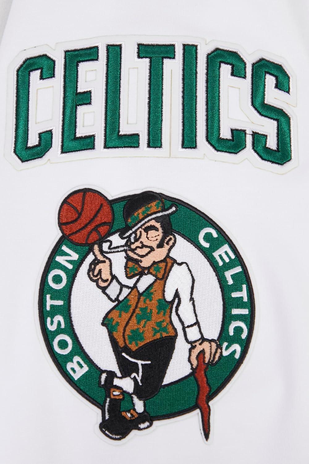 imagePro Standard Mens NBA Classic Chenille Cotton Double Knit Full Zip HoodieWhite