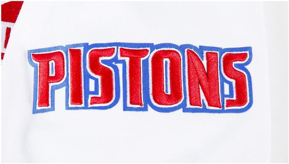imagePro Standard Mens NBA Classic Chenille Cotton Double Knit Full Zip HoodieWhite
