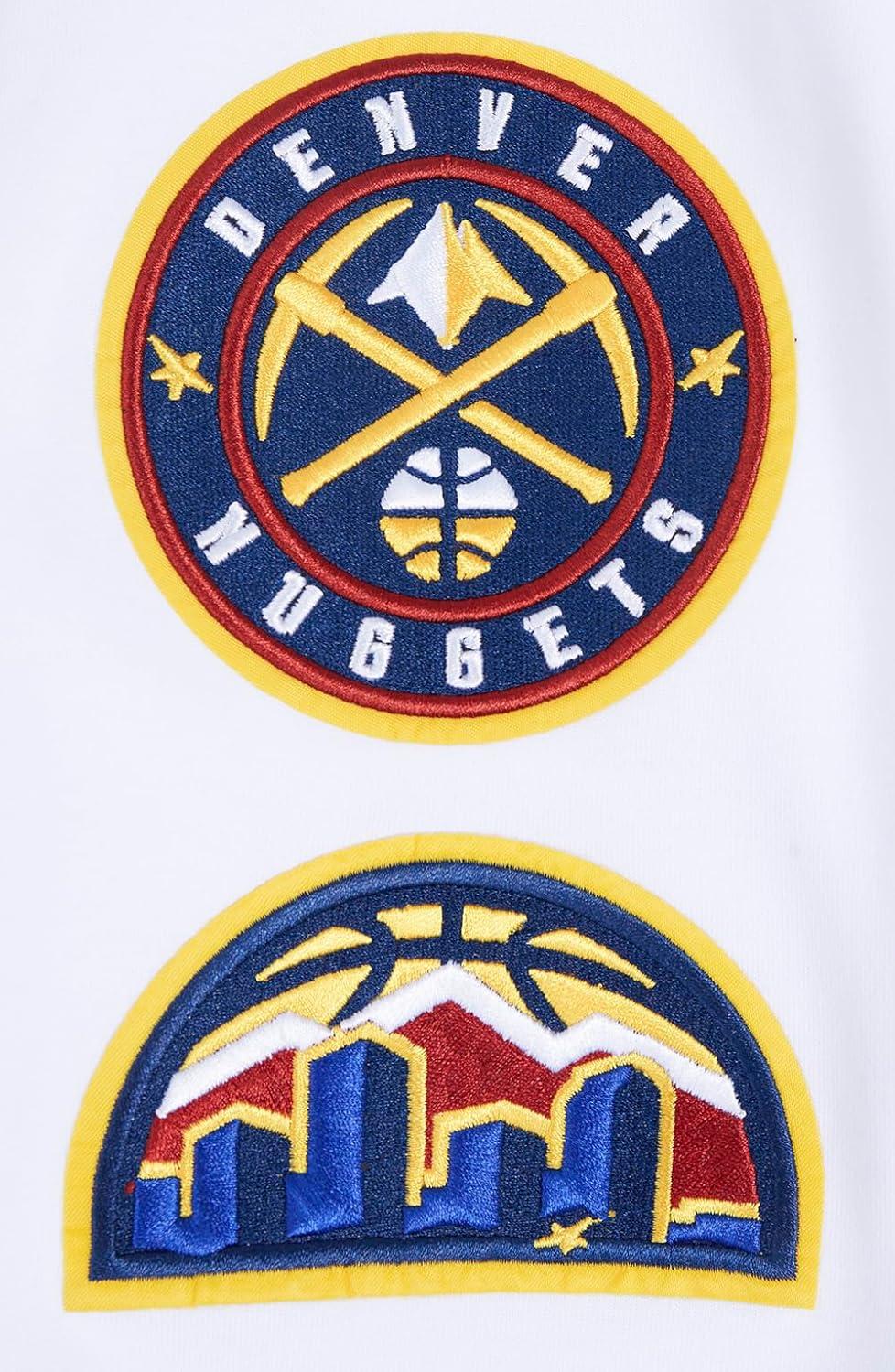 imagePro Standard Mens NBA Classic Chenille Cotton Double Knit Full Zip HoodieWhite