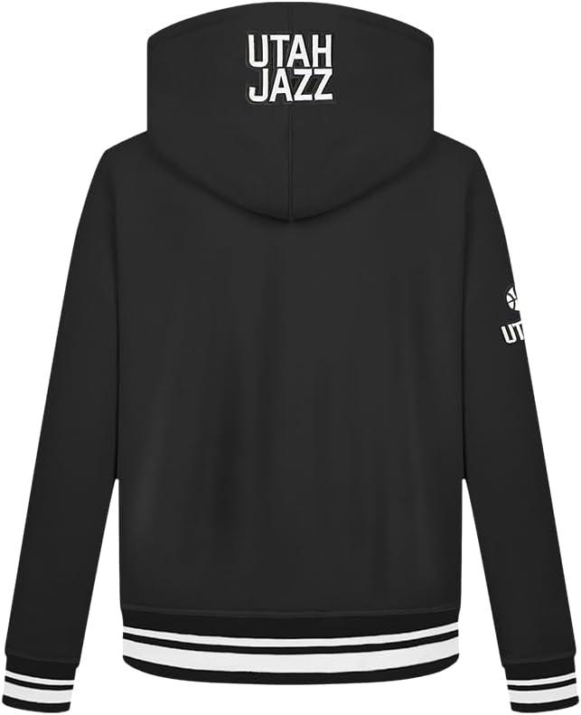 imagePro Standard Mens NBA Classic Chenille Cotton Double Knit Full Zip HoodieWhite