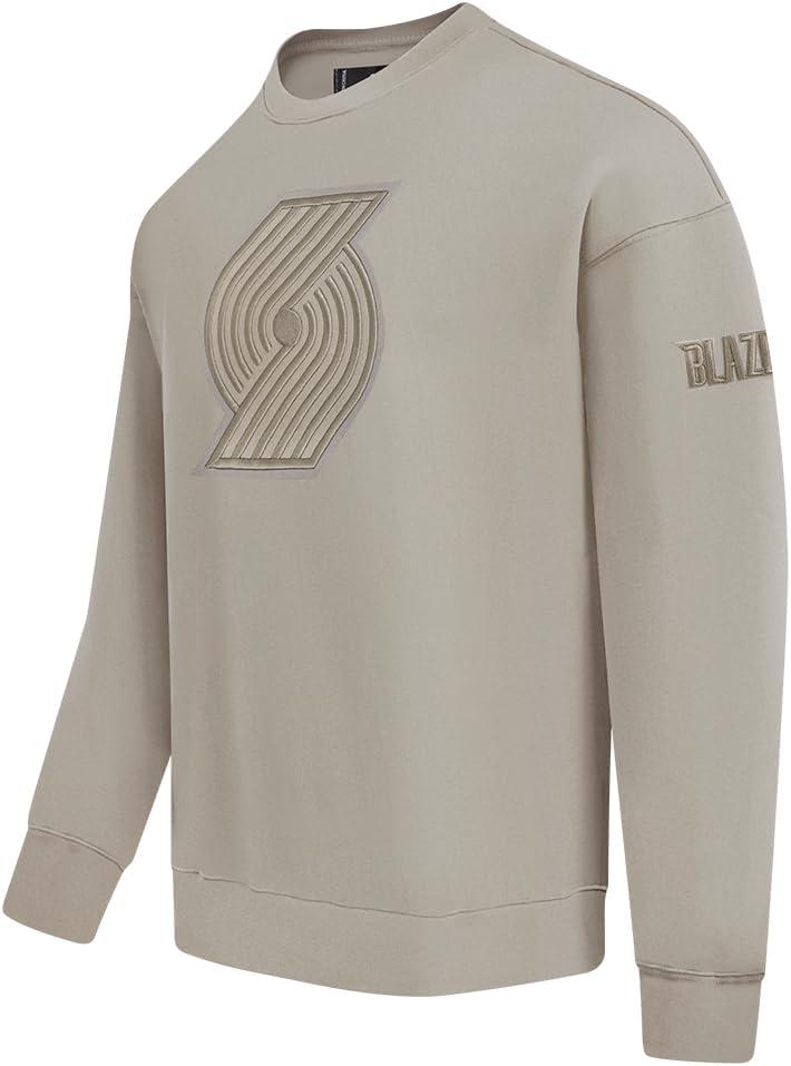 imagePro Standard Mens NBA Classic Chenille Cotton Double Knit Full Zip HoodieWhite