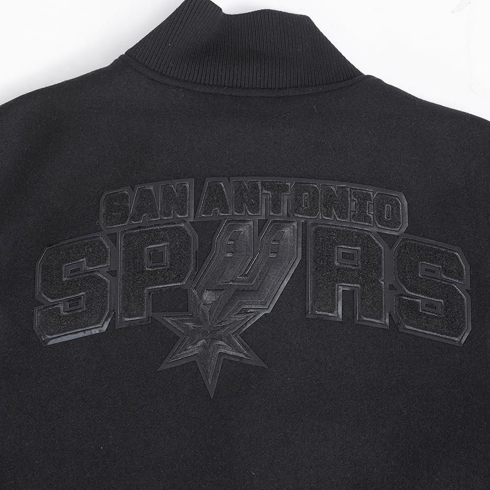 imagePro Standard Mens NBA Classic Triple Black Varsity JacketTriple Black