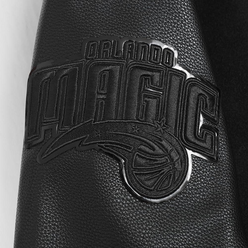 imagePro Standard Mens NBA Classic Triple Black Varsity JacketTriple Black