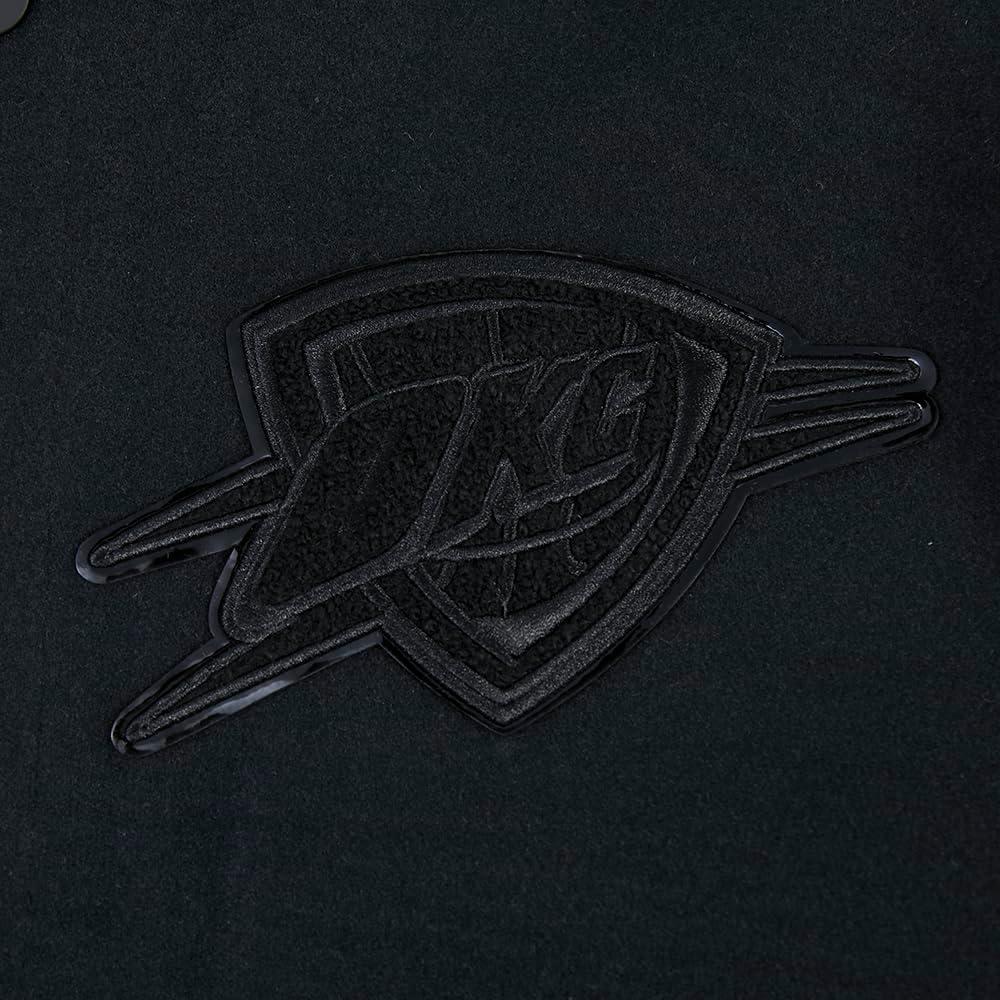 imagePro Standard Mens NBA Classic Triple Black Varsity JacketTriple Black