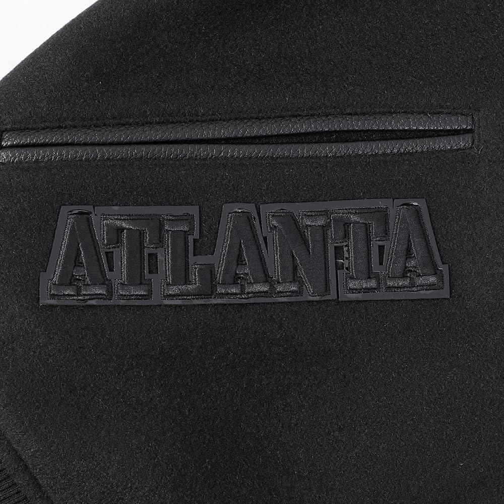 imagePro Standard Mens NBA Classic Triple Black Varsity JacketTriple Black