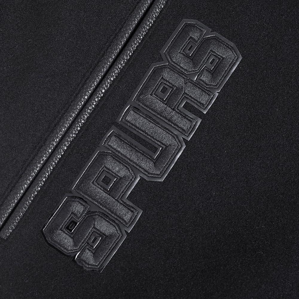 imagePro Standard Mens NBA Classic Triple Black Varsity JacketTriple Black