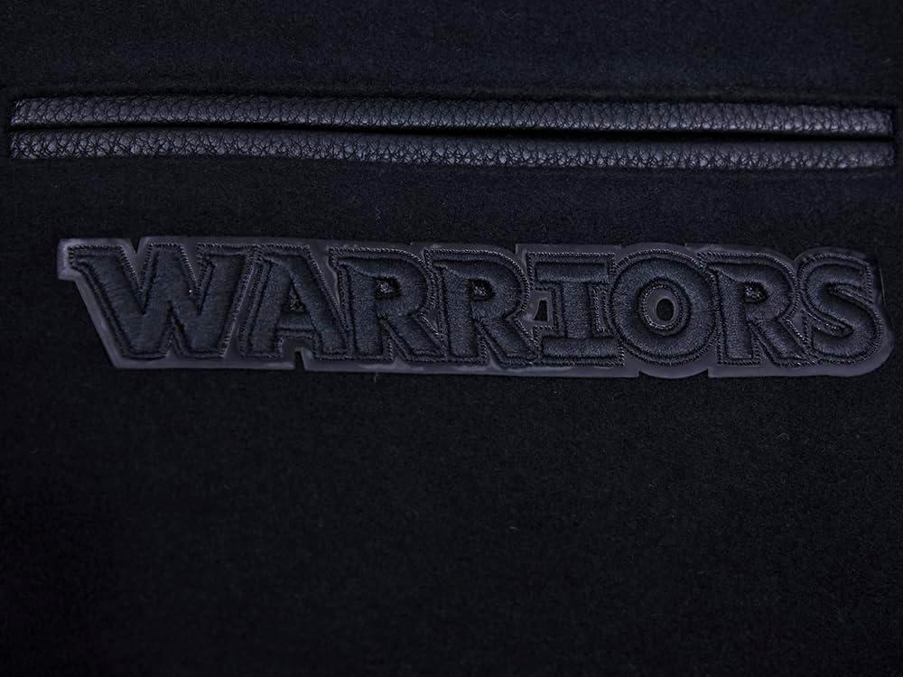 imagePro Standard Mens NBA Classic Triple Black Varsity JacketTriple Black