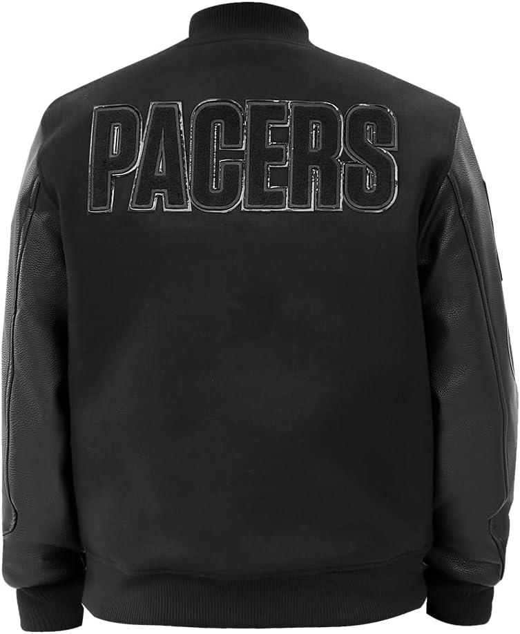 imagePro Standard Mens NBA Classic Triple Black Varsity JacketTriple Black
