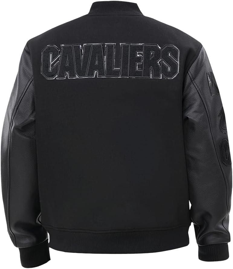 imagePro Standard Mens NBA Classic Triple Black Varsity JacketTriple Black