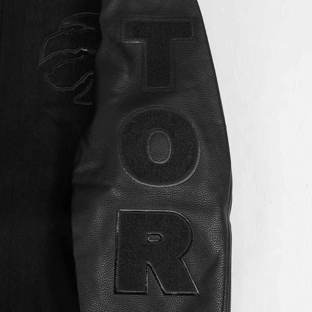 imagePro Standard Mens NBA Classic Triple Black Varsity JacketTriple Black