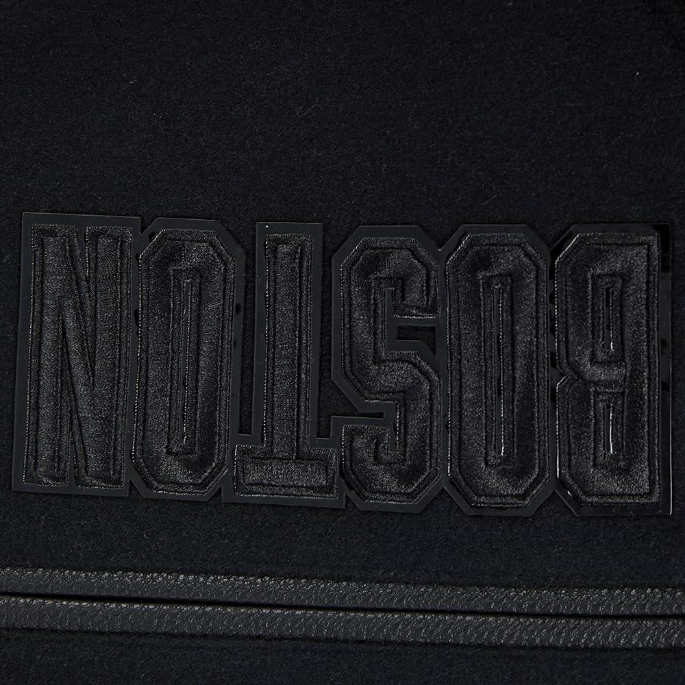 imagePro Standard Mens NBA Classic Triple Black Varsity JacketTriple Black