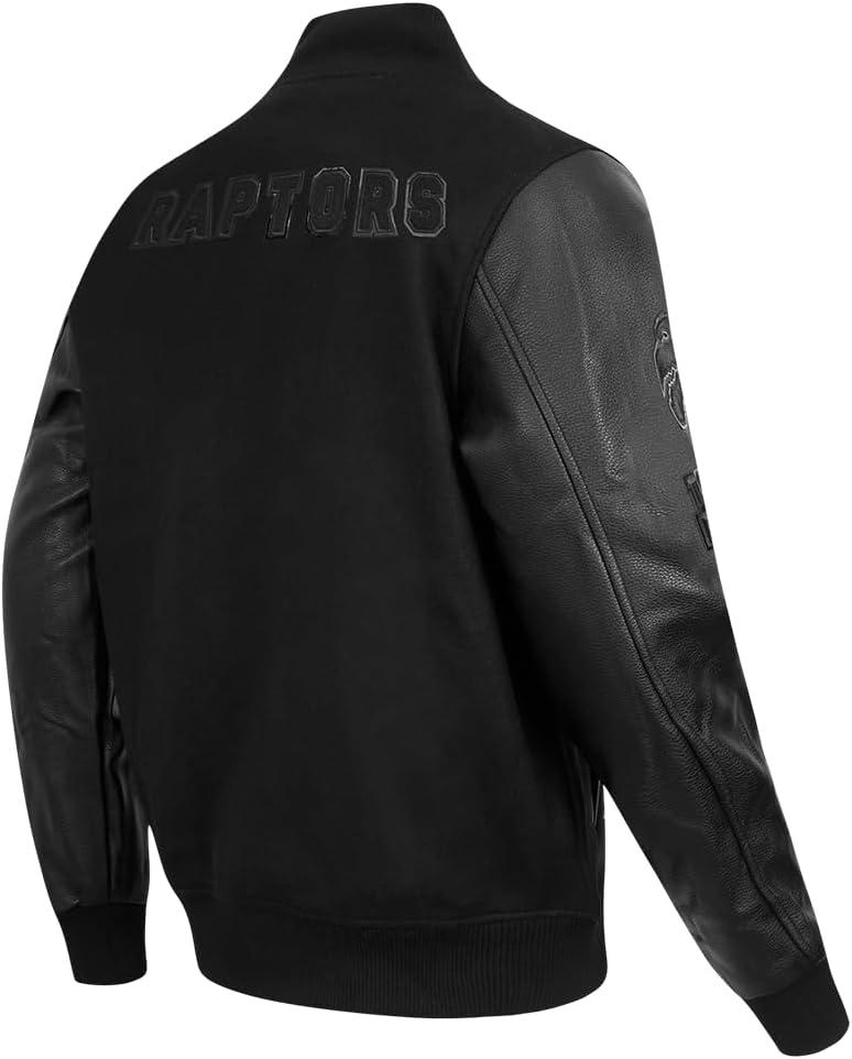 imagePro Standard Mens NBA Classic Triple Black Varsity JacketTriple Black