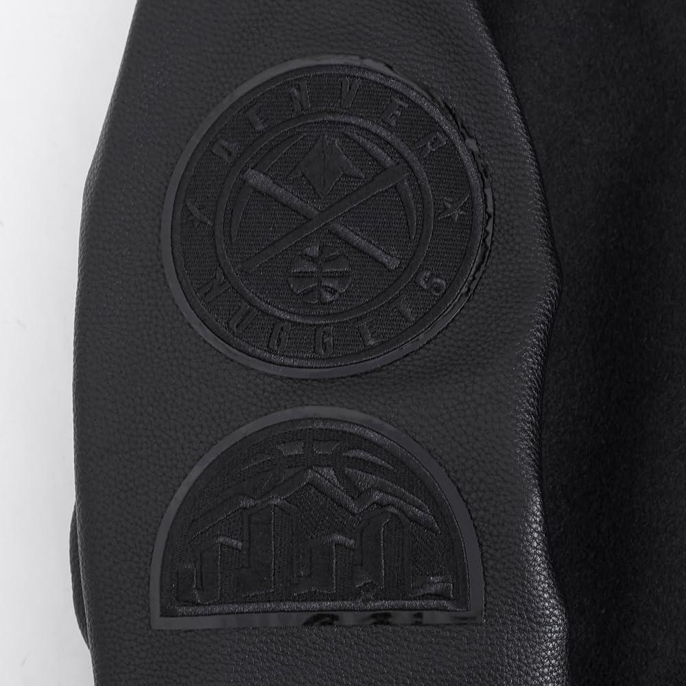 imagePro Standard Mens NBA Classic Triple Black Varsity JacketTriple Black