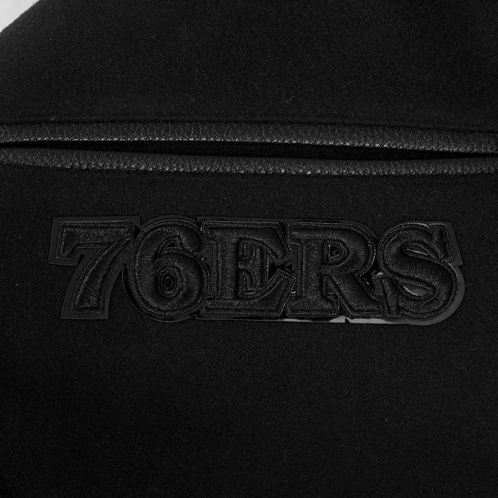 imagePro Standard Mens NBA Classic Triple Black Varsity JacketTriple Black