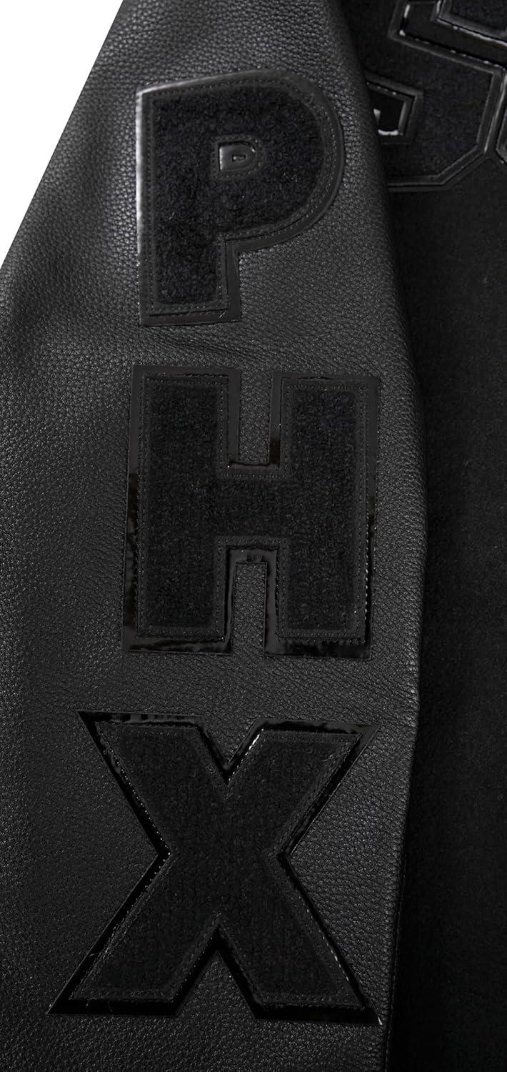 imagePro Standard Mens NBA Classic Triple Black Varsity JacketTriple Black