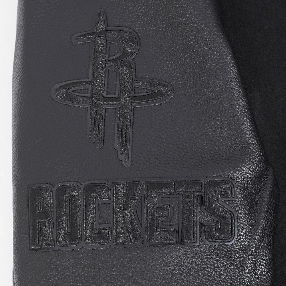 imagePro Standard Mens NBA Classic Triple Black Varsity JacketTriple Black