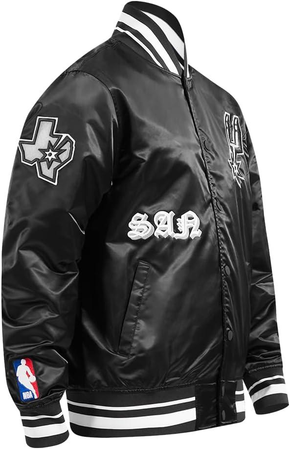 imagePro Standard Mens NBA Old English Satin JacketBlack