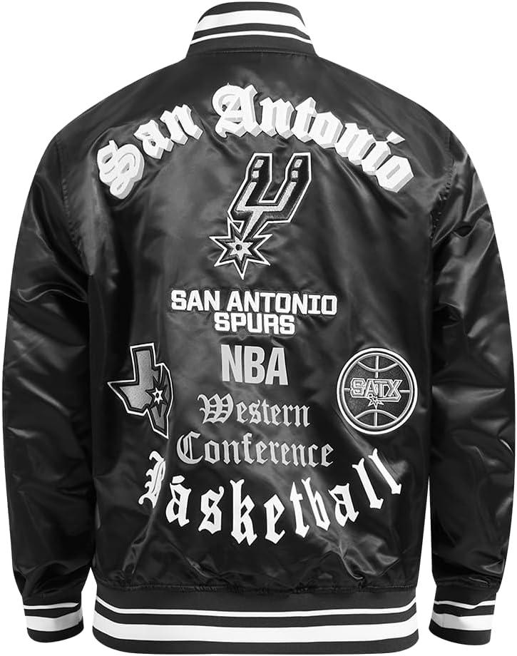 imagePro Standard Mens NBA Old English Satin JacketBlack