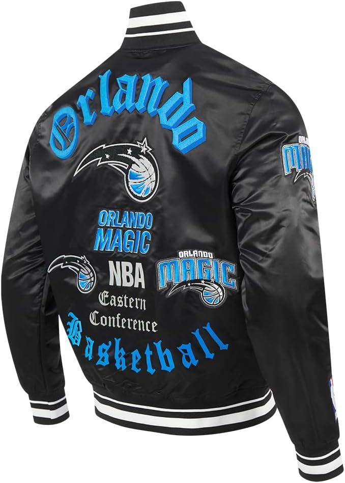 imagePro Standard Mens NBA Old English Satin JacketBlack
