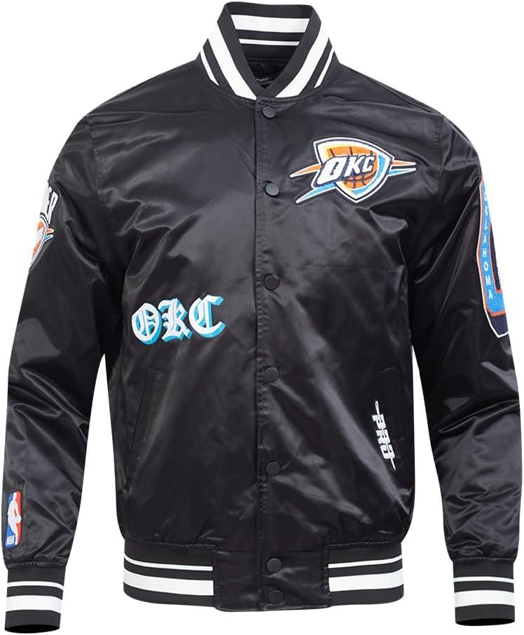imagePro Standard Mens NBA Old English Satin JacketBlack