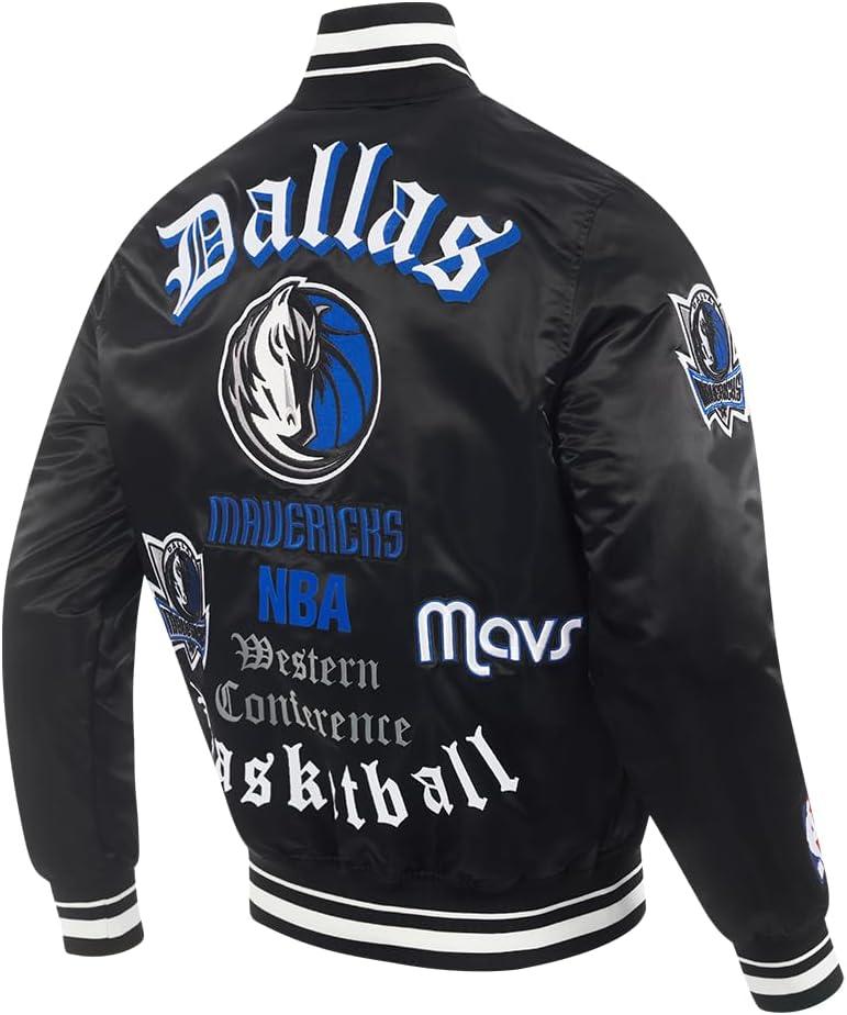 imagePro Standard Mens NBA Old English Satin JacketBlack