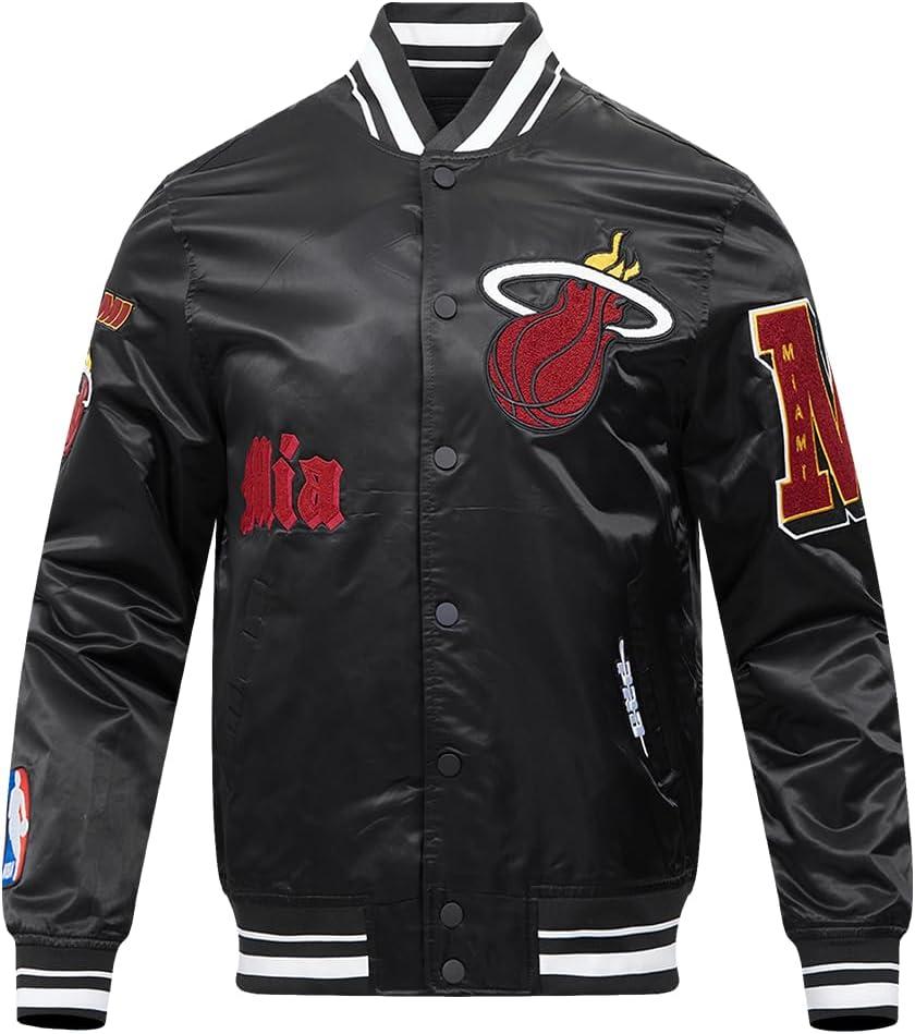 imagePro Standard Mens NBA Old English Satin JacketBlack